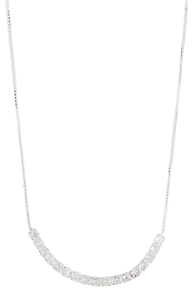 Danecraft CZ Tennis Necklace & Earrings Set, Alternate, color, Metallic Gold