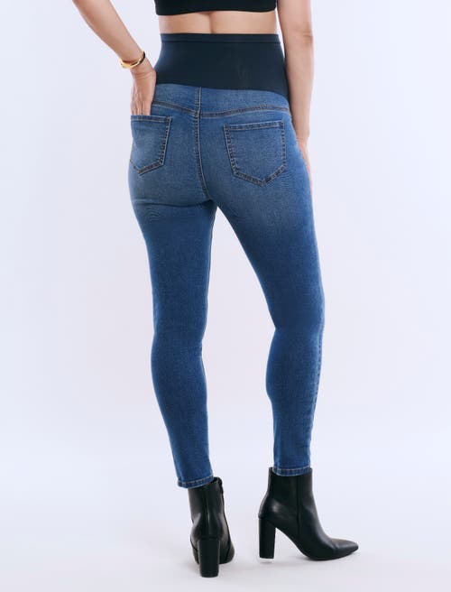 Motherhood Maternity Secret Fit Over The Belly Ankle Length Skinny Jeans In Medium Wash