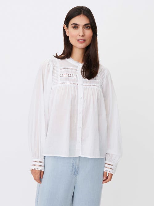 Masai Copenhagen Maizoria Mandarin Collar Blouse in White at Nordstrom, Size Large