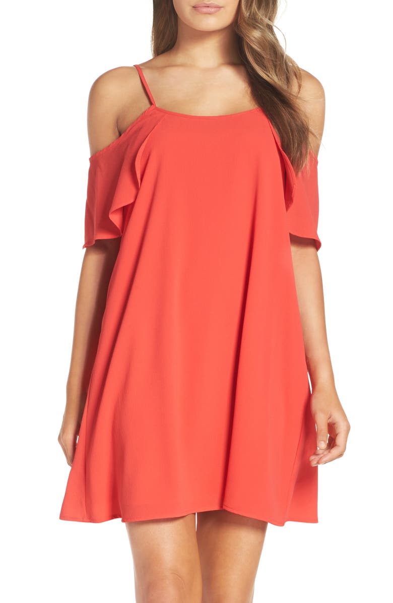 Mary & Mabel Cold Shoulder Swing Dress, Alternate, color, 