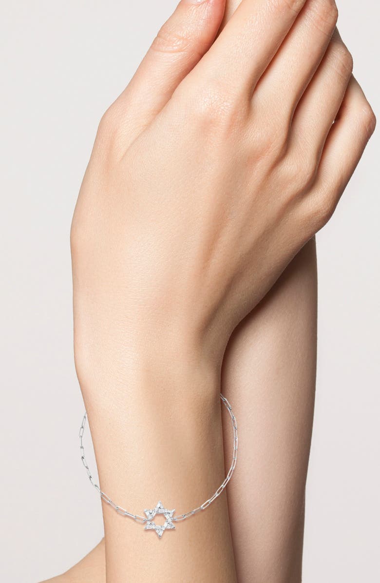 GLAZE JEWELRY Star of David Pendant Bracelet, Alternate, color, Silver