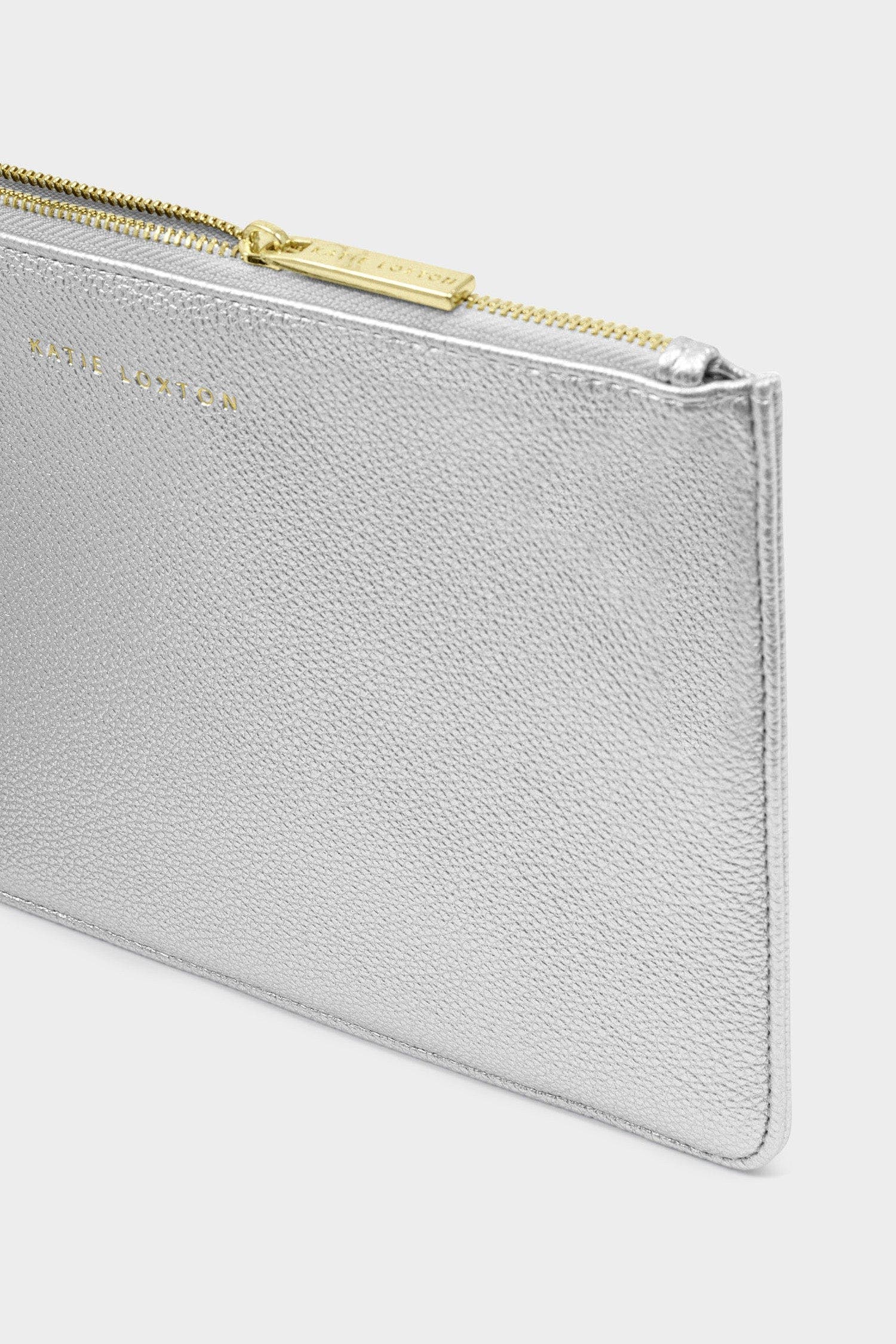 Katie Loxton Hallie Wristlet Pouch, Alternate, color, Silver