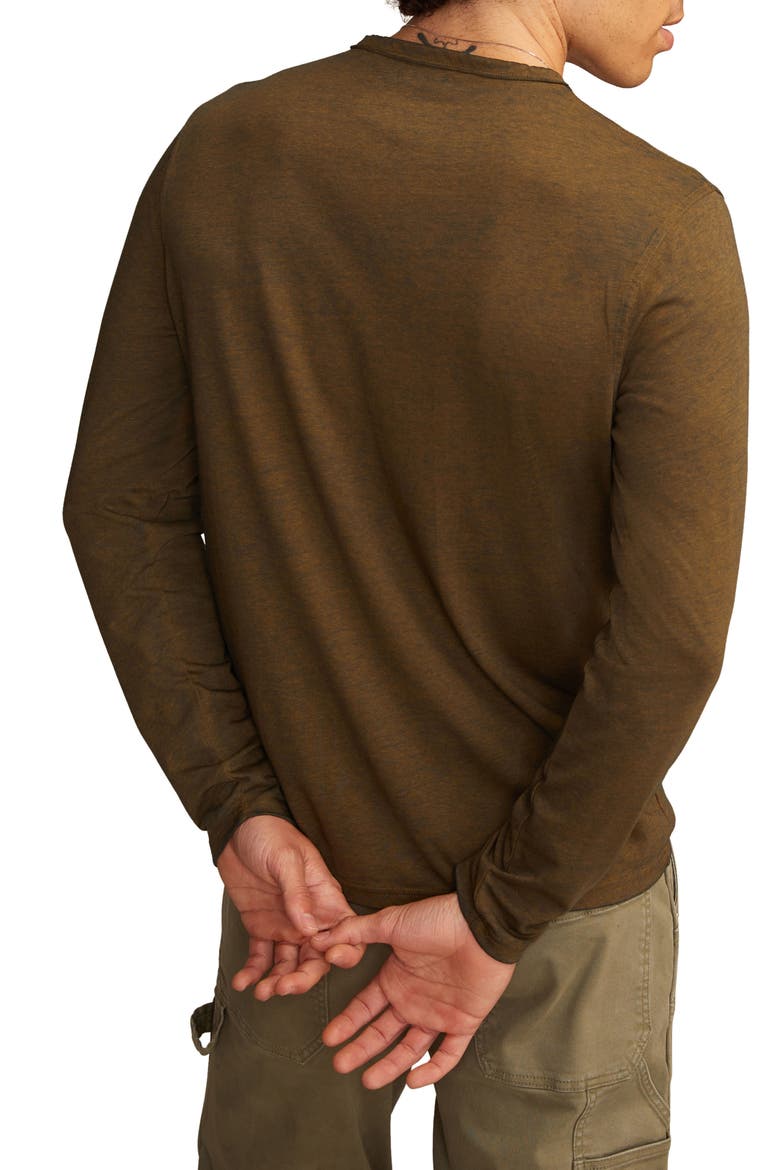 Venice Burnout Henley, Alternate, color, DARK OLIVE