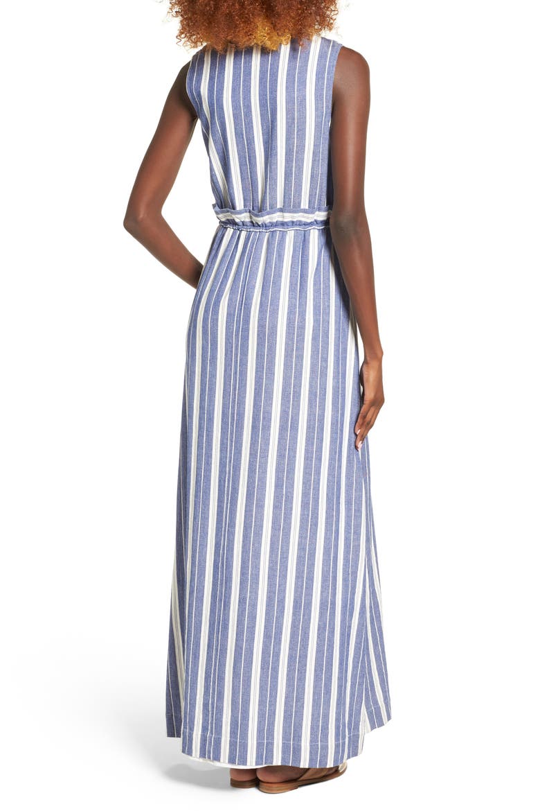 Essie Stripe Maxi Dress, Alternate, color, INDIGO STRIPE