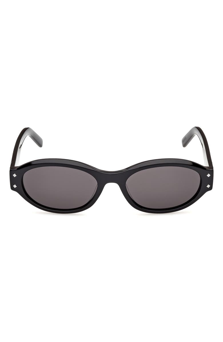 MCM 55mm Oval Sunglasses, Main, color, Black / Classical Smoke