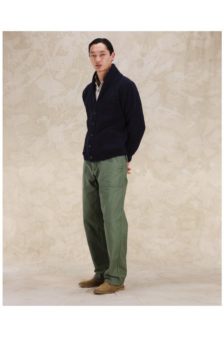 Alpaca Shawl Collar Cardigan, Alternate, color, Blue