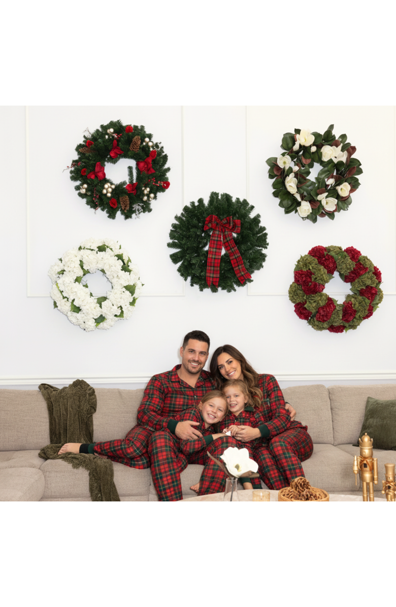 CocoBella Seraphina Holiday Wreath, Alternate, color, Green