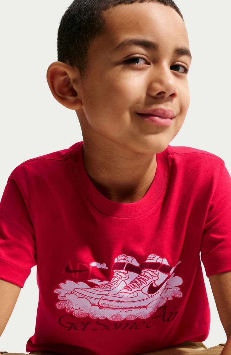 Nike Kids' AF1 Vibes Graphic T-Shirt, Alternate, color, University Red
