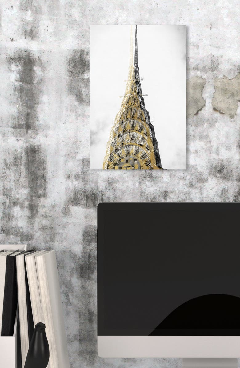 Oliver Gal Golden Building Canvas Wall Art, Alternate, color, 