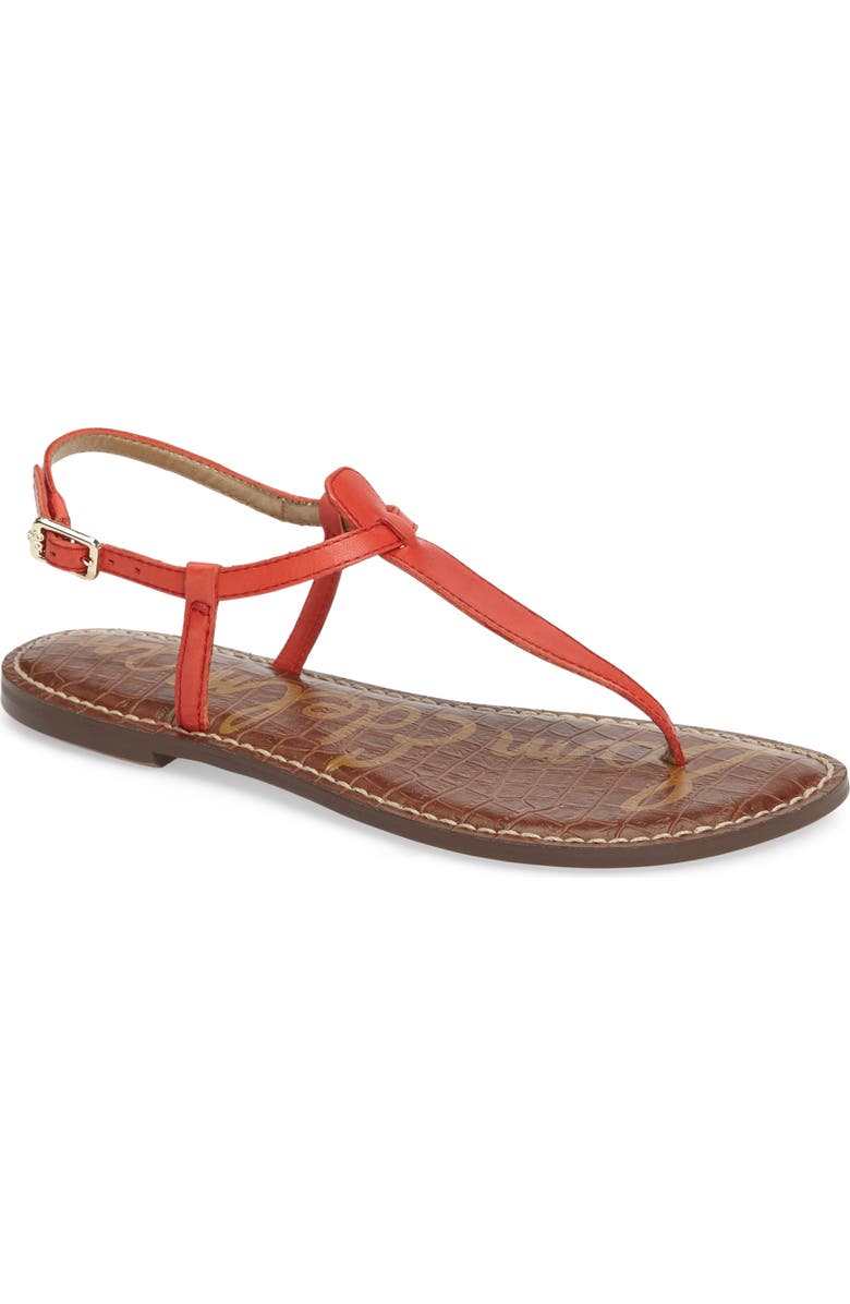 Sam Edelman Gigi Sandal, Main, color, Havana Red Leather