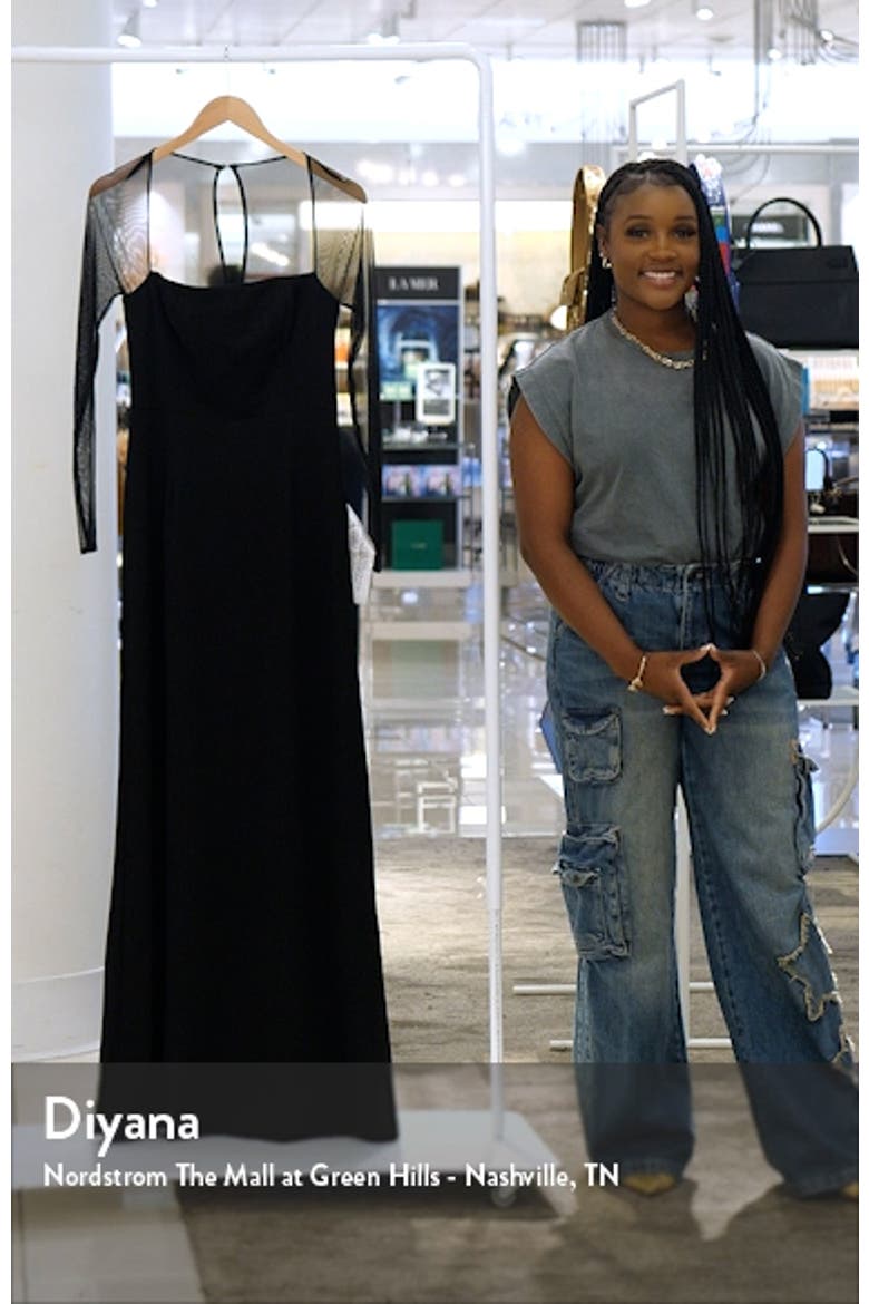 Maxwell Square Neck Long Sleeve Gown video