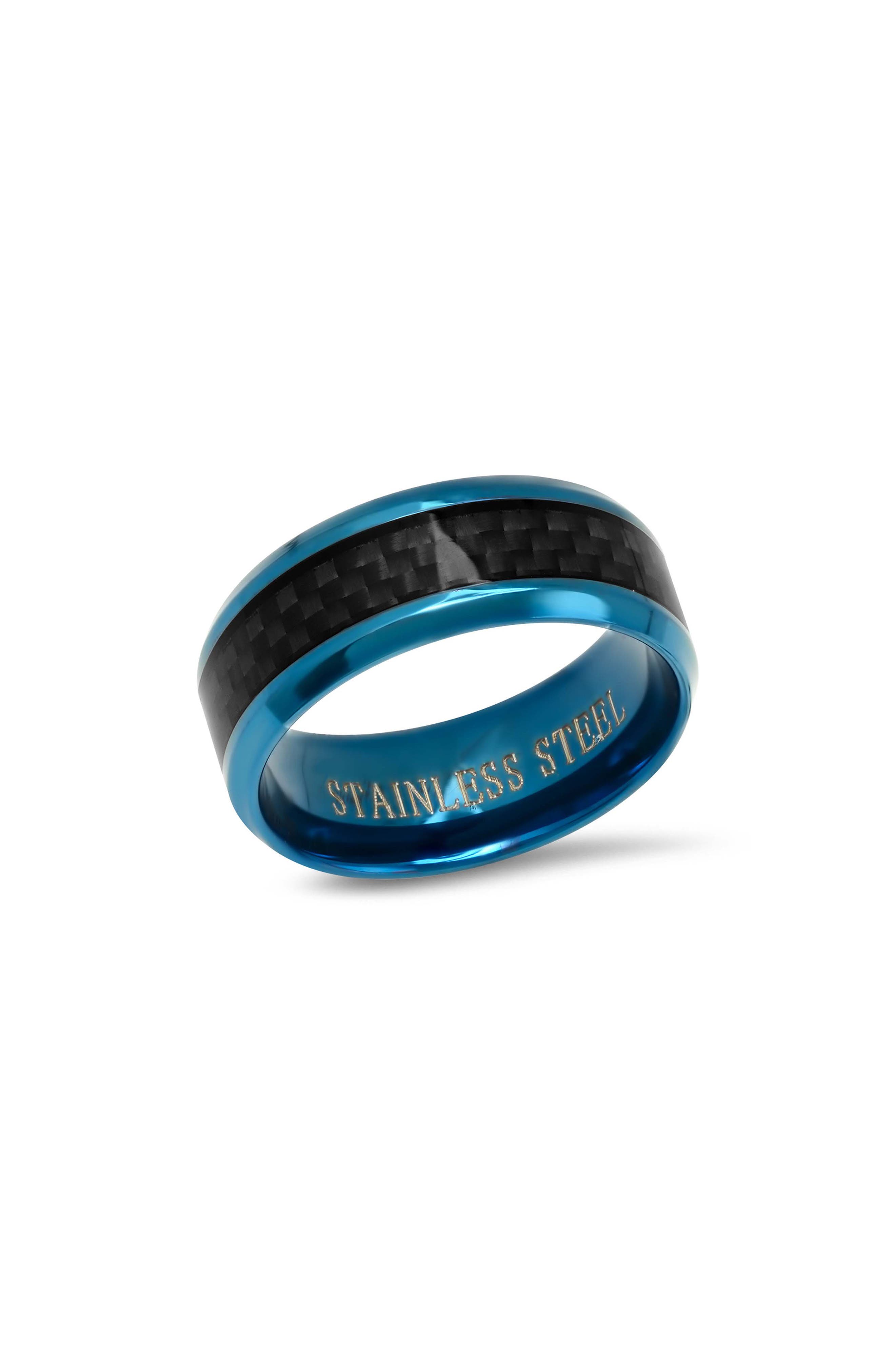 Men's Ion Plated Stainless Steel Band Ring