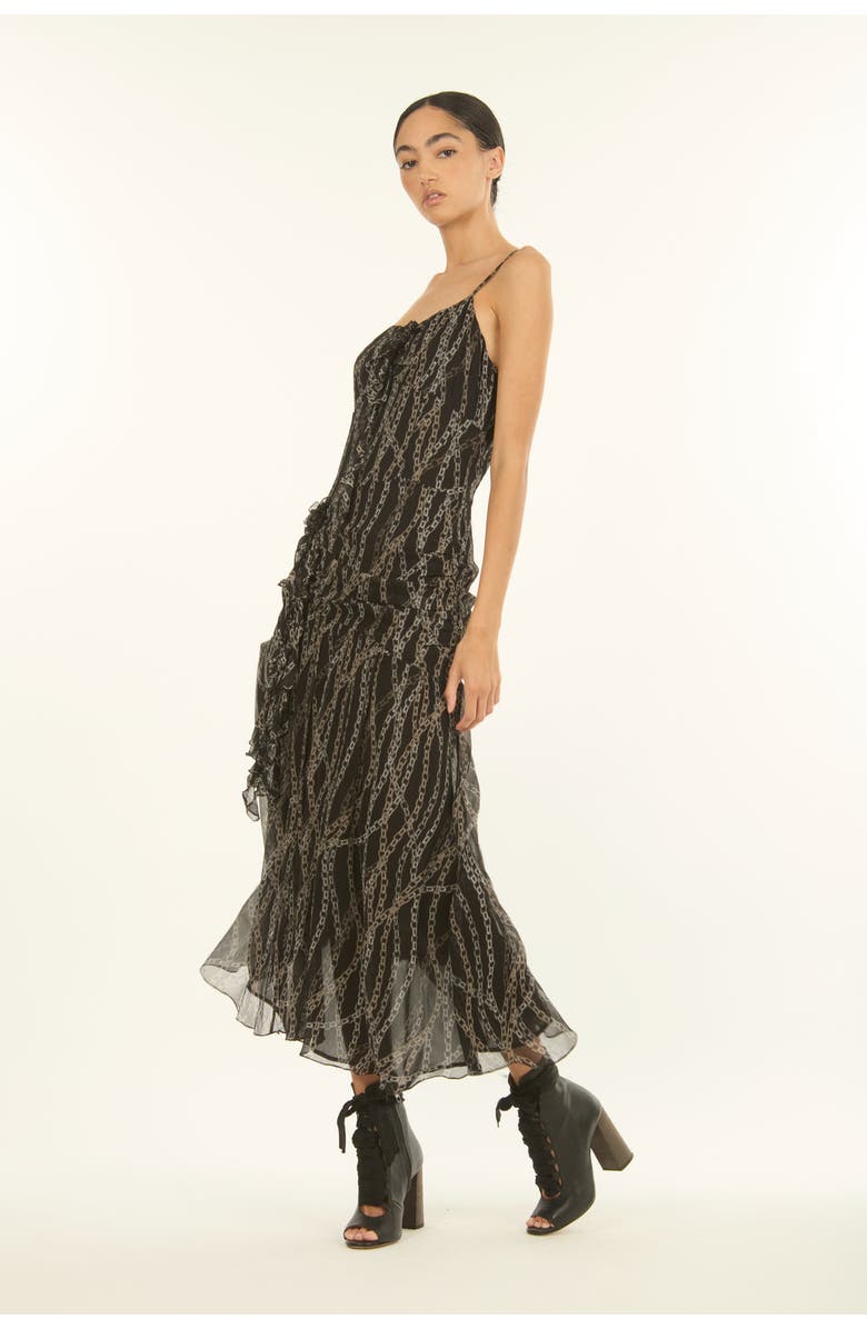 SECRET MISSION Mira Maxi Dress, Alternate, color, Black Chain