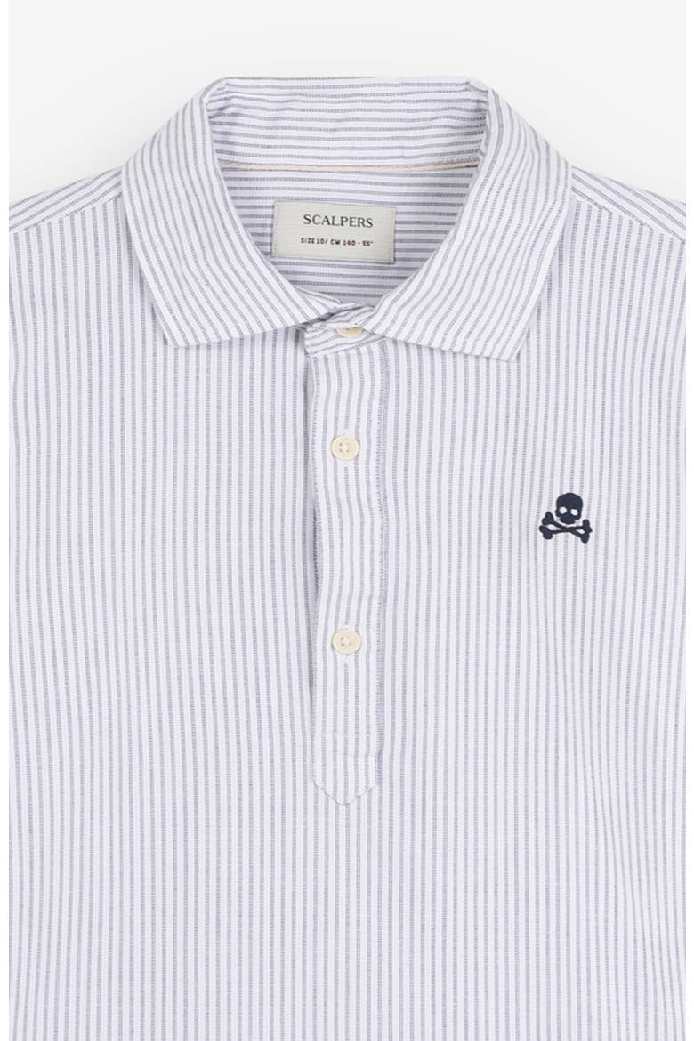Polerashirt Kids, Alternate, color, Navystripes