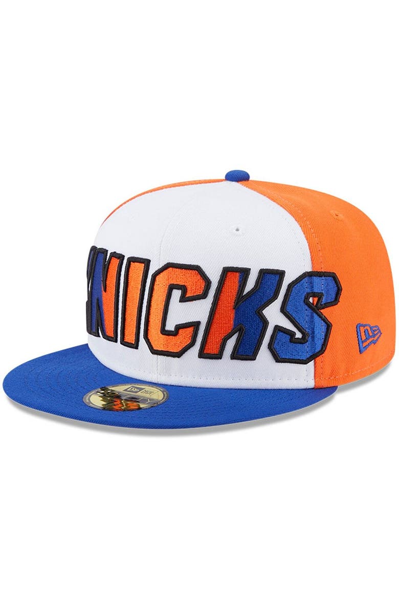 New Era Men's New Era  White/Blue New York Knicks Back Half 9FIFTY Fitted Hat, Alternate, color, 