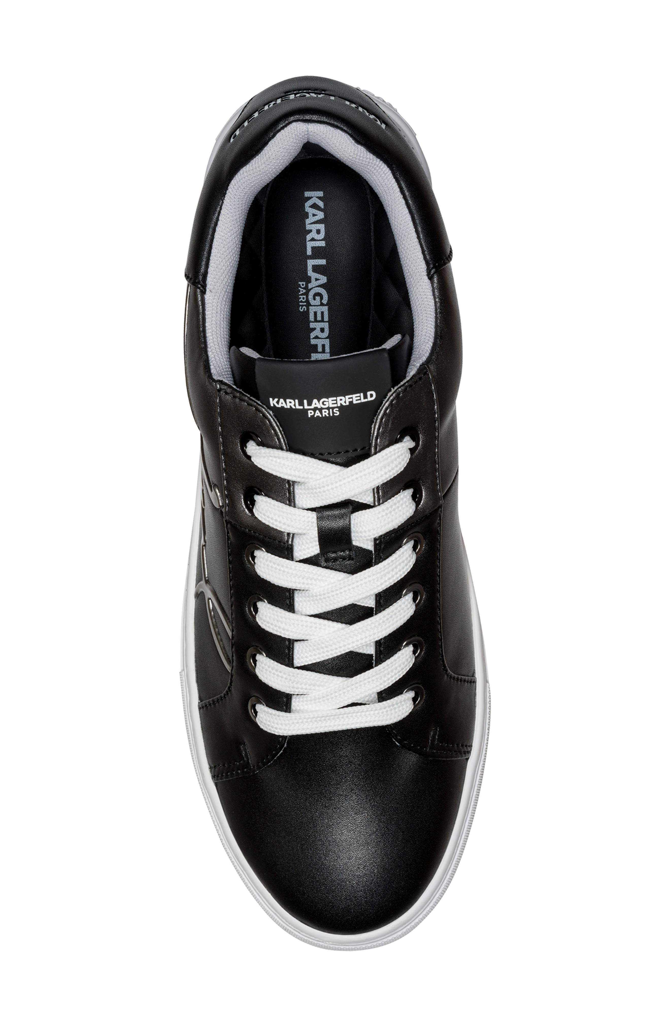 KARL LAGERFELD PARIS Matho Colorblock Sneaker, Alternate, color, Black/ Gunmetal