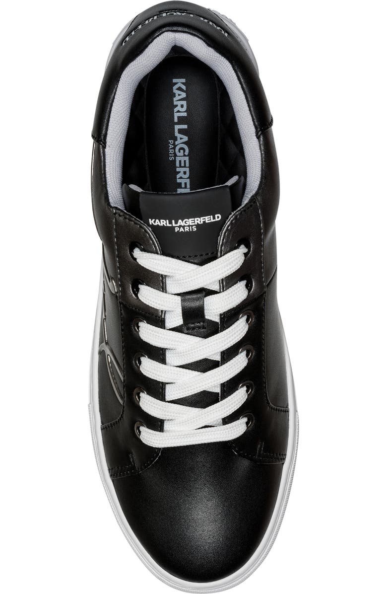 KARL LAGERFELD PARIS Matho Colorblock Sneaker, Alternate, color, Black/ Gunmetal