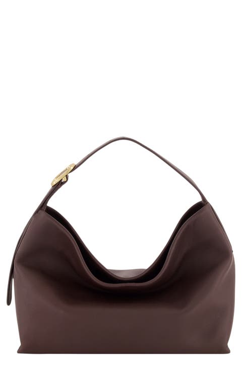 Small Plonge Vivian Leather Hobo Bag