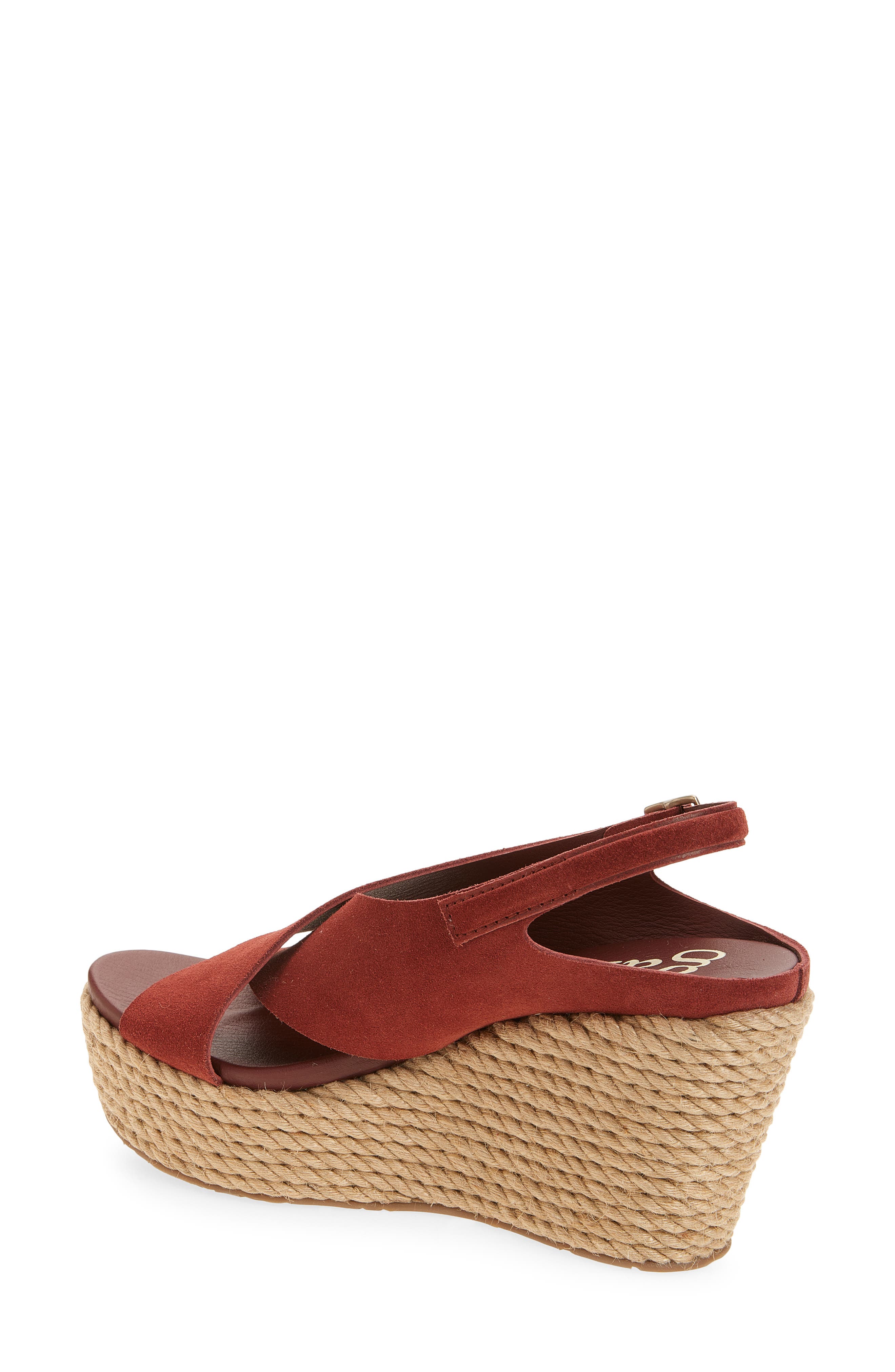 Pedro Garcia Donvina Platform Wedge Slingback Sandal, Alternate, color, Henna Castoro