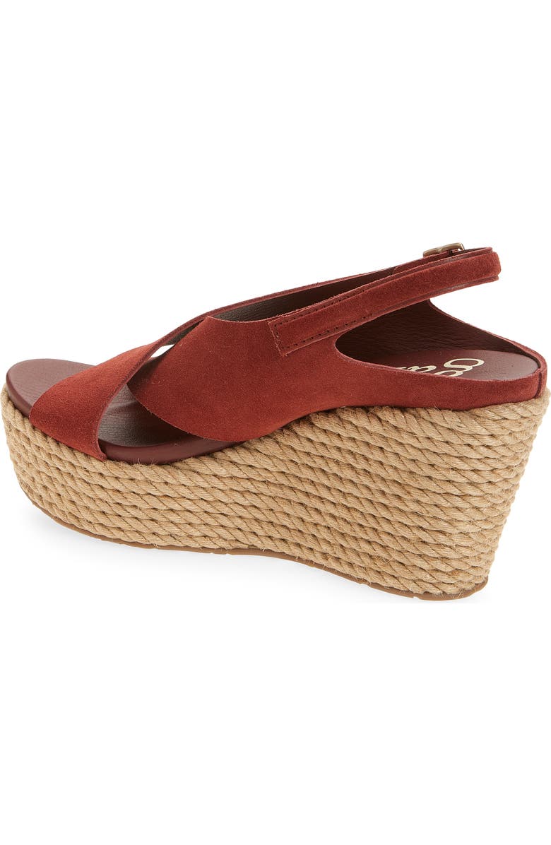 Pedro Garcia Donvina Platform Wedge Slingback Sandal, Alternate, color, Henna Castoro