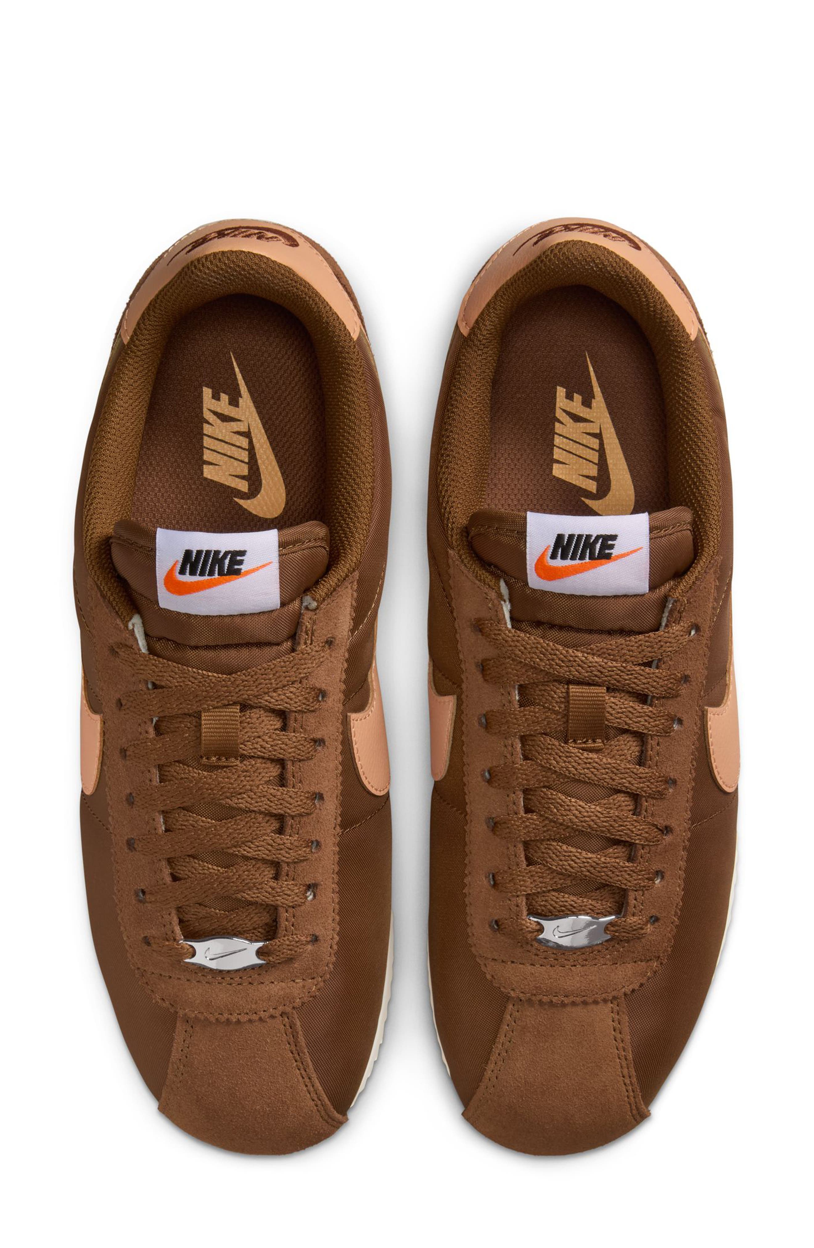 Nike Cortez TXT Sneaker, Alternate, color, British Tan/ Orange/ Sail