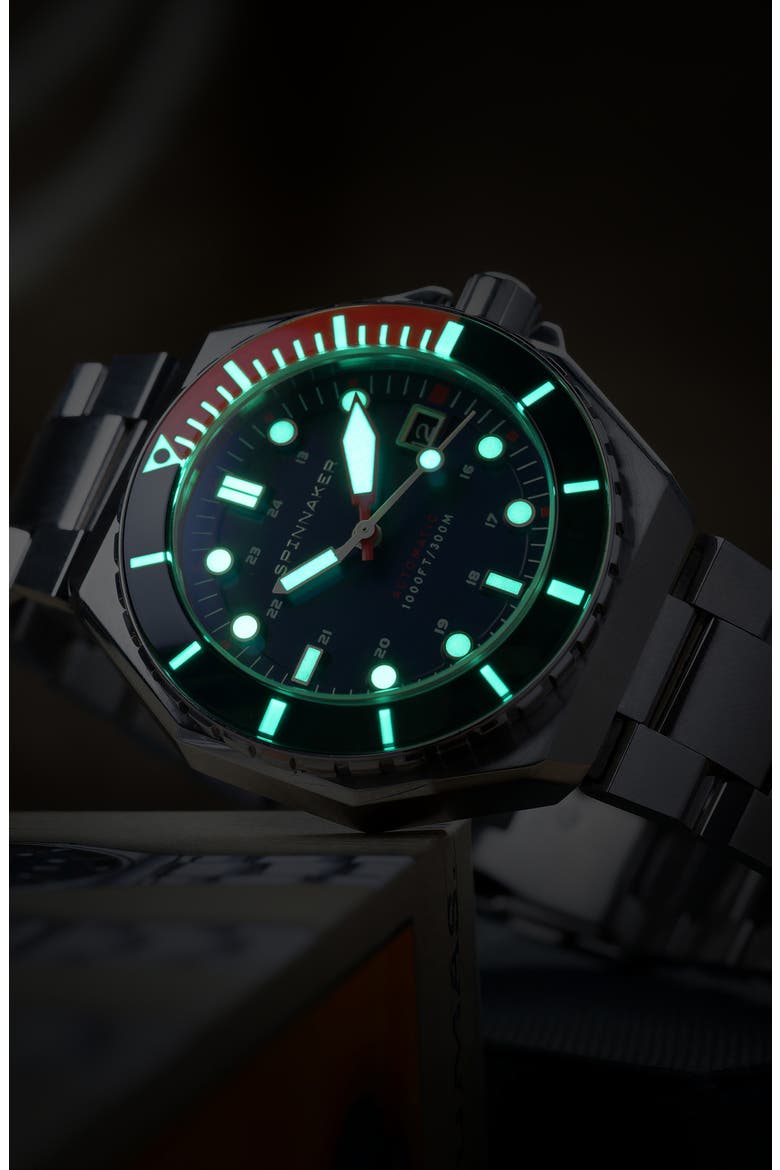 Dumas Automatic Bracelet Watch, 44mm, Alternate, color, BLUE
