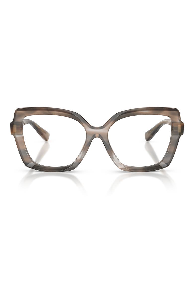55mm Butterfly Optical Glasses, Main, color, STRIPED GREY / DEMO LENS