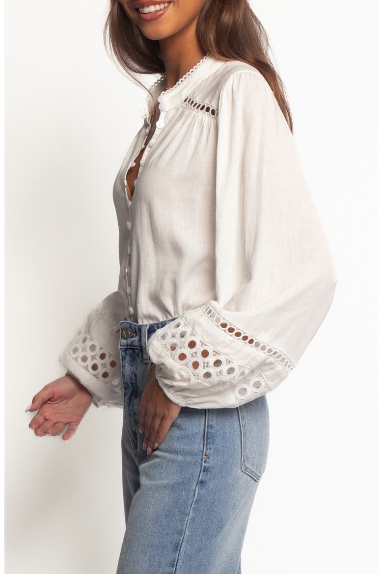 Hani Lace Shirt, Alternate, color, WHITE