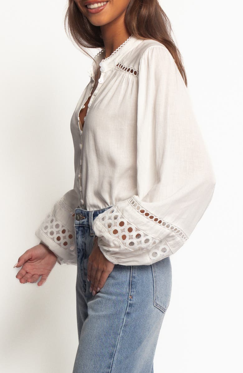 Petal & Pup Hani Lace Shirt, Alternate, color, White