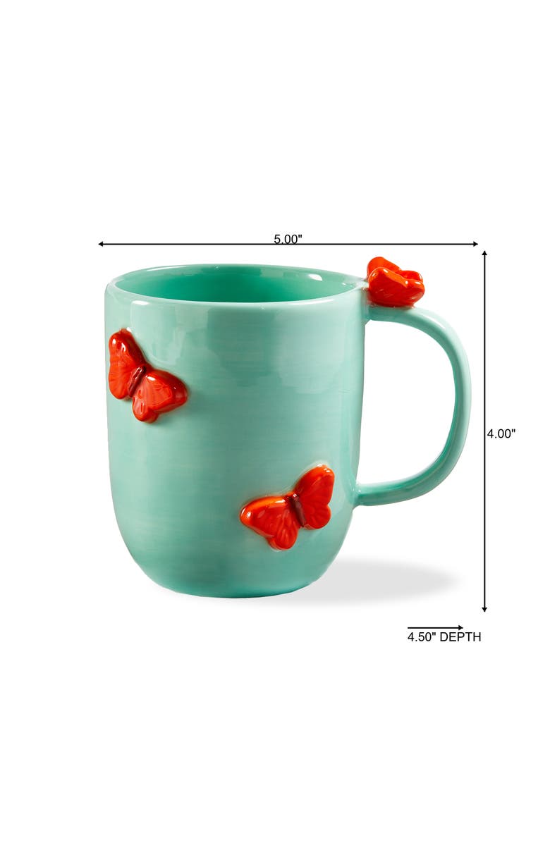 tag Garden Butterfly Mug Blue Multi Earthenware Spring, Alternate, color, Blue