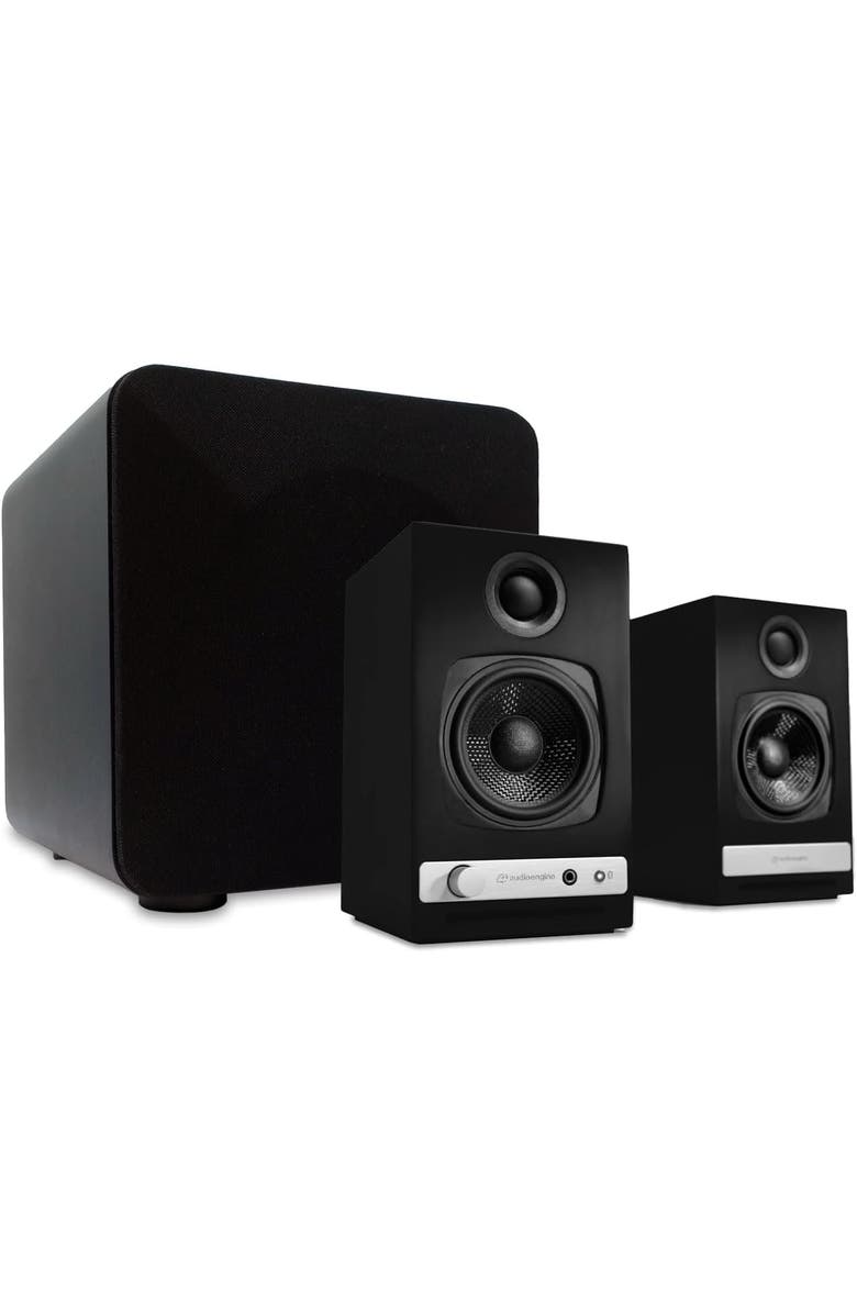 Audioengine HD3 Next Gen Home Music System & S6 Black Powered Subwoofer, Main, color, Black