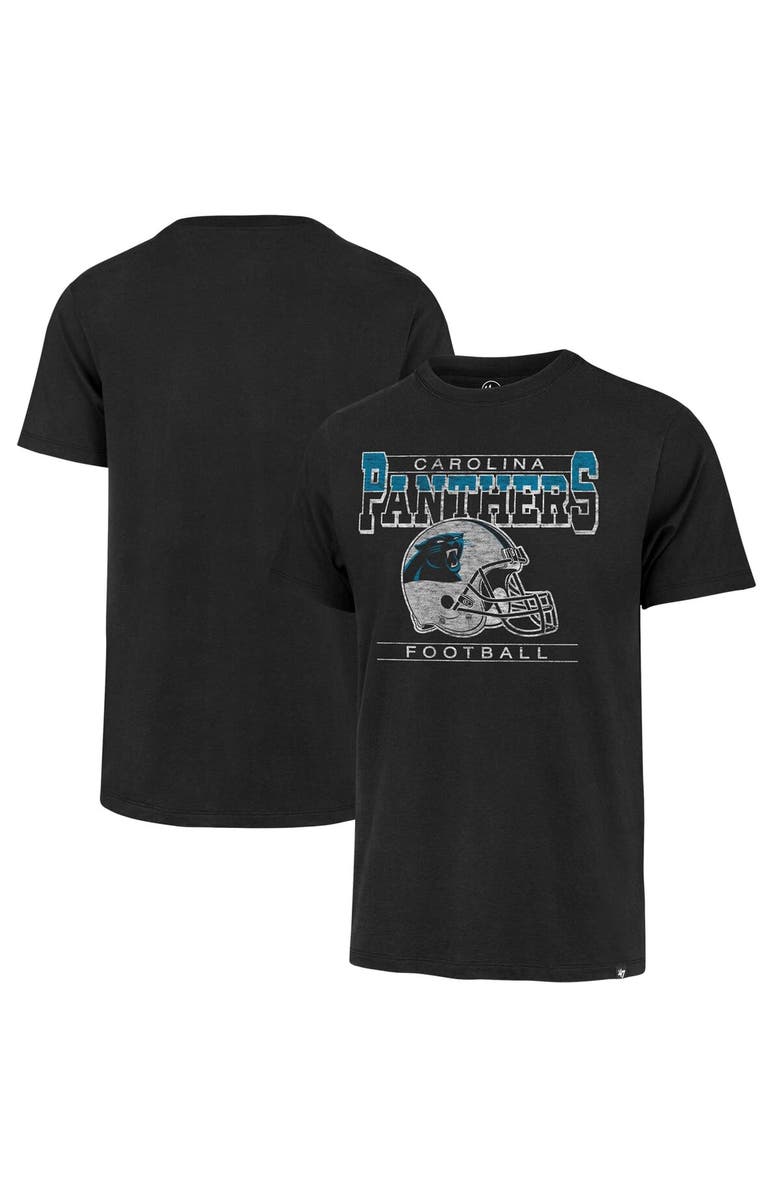 '47 Men's '47 Black Carolina Panthers Time Lock Franklin T-Shirt, Main, color, 