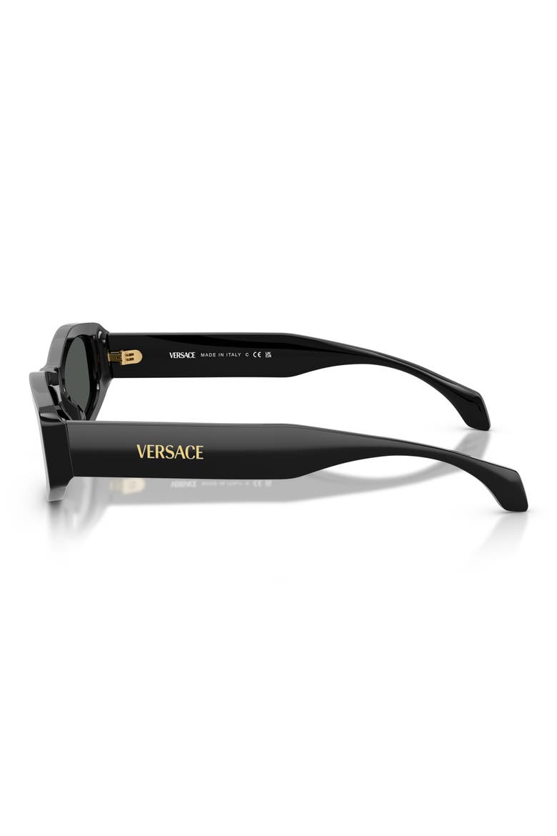 54mm Irregular Sunglasses, Alternate, color, BLACK / DARK GREY