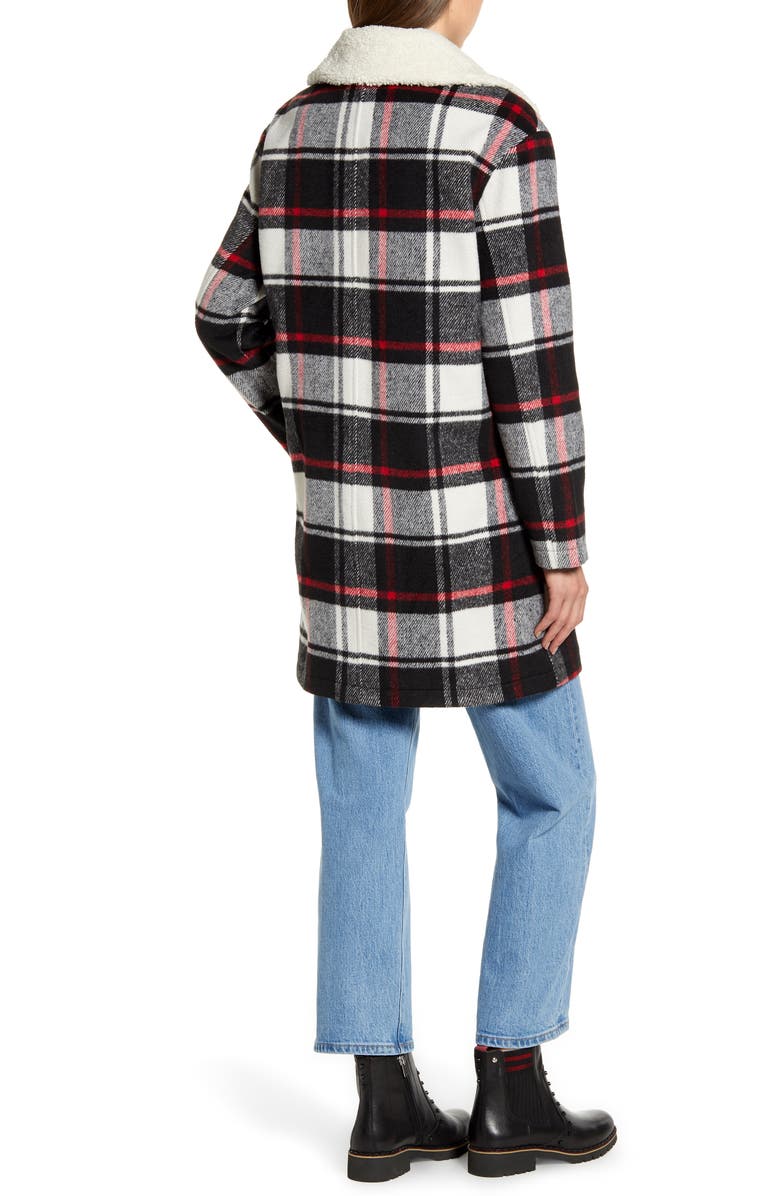 Levi's<sup>®</sup> Wool Top Coat with Faux Shearling Collar, Alternate, color,