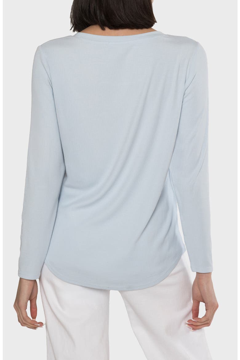Maggie Ribbed T-Shirt, Alternate, color, SKY