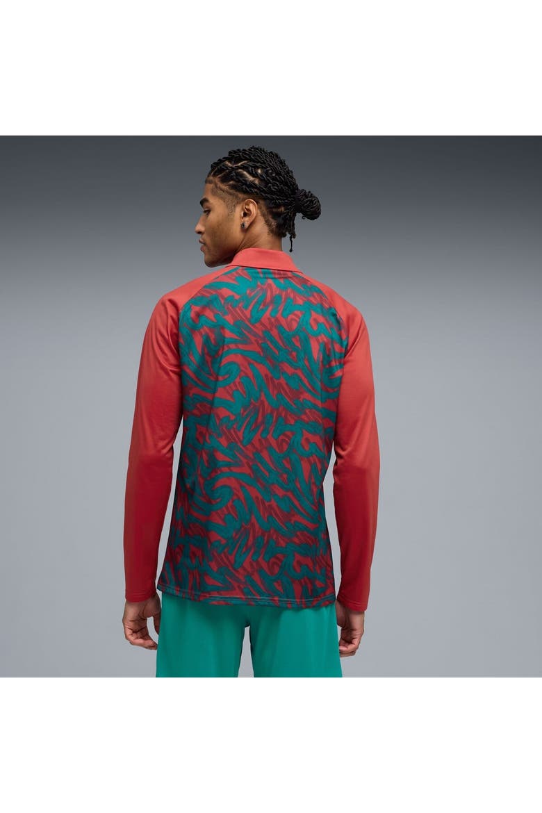 Men's Puma Red Portugal National Team Pre-Match Quarter-Zip Top, Alternate, color, Red