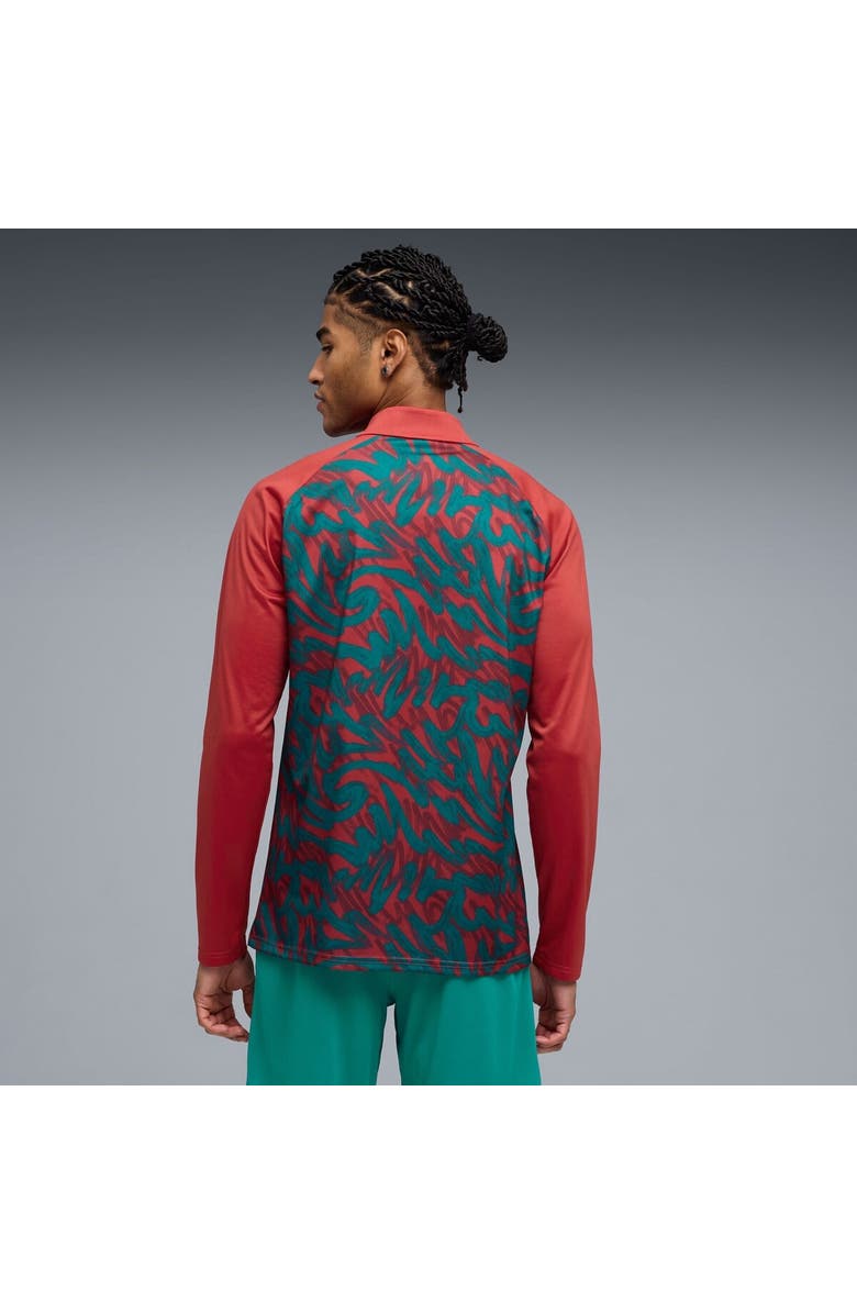 PUMA Men's Puma Red Portugal National Team Pre-Match Quarter-Zip Top, Alternate, color, Red