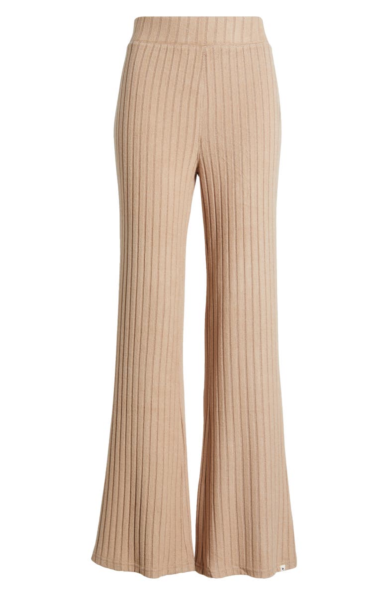 Rip Curl Cosy Rib Flare Pants, Alternate, color, Beige