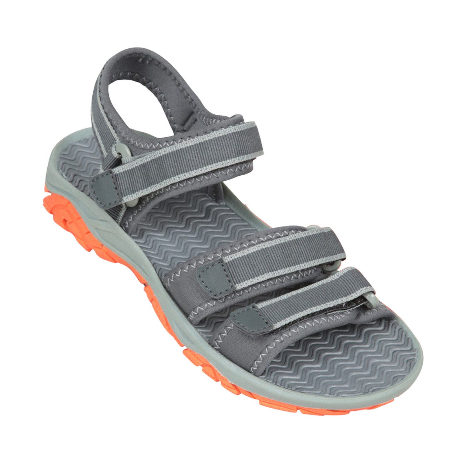 Childrens/Kids 3 Touch Fastening Strap Sandals, Main, color, Dark Khaki