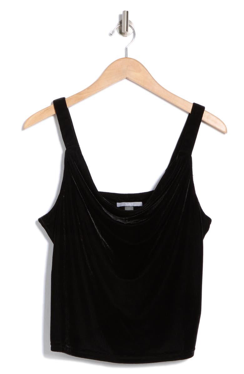 Tart Fern Velvet Cowl Neck Camisole, Alternate, color, Black