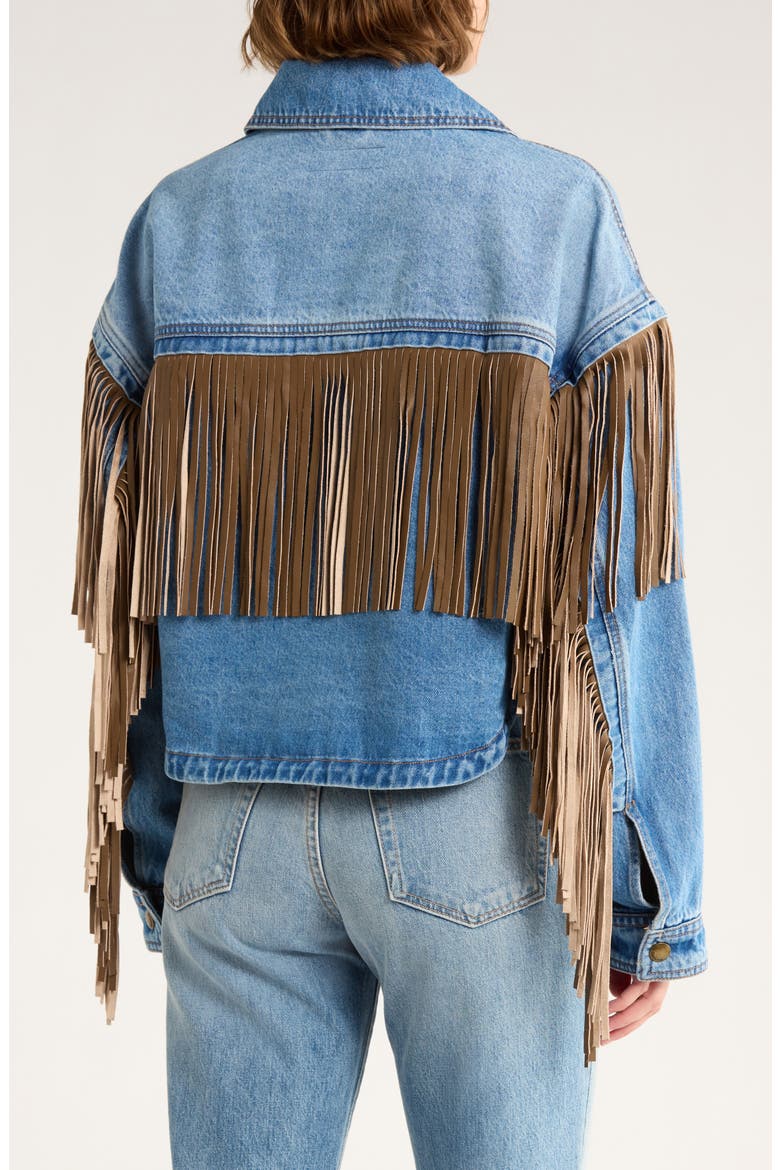 Western Fringe Denim Jacket, Alternate, color, NEW WESTERN