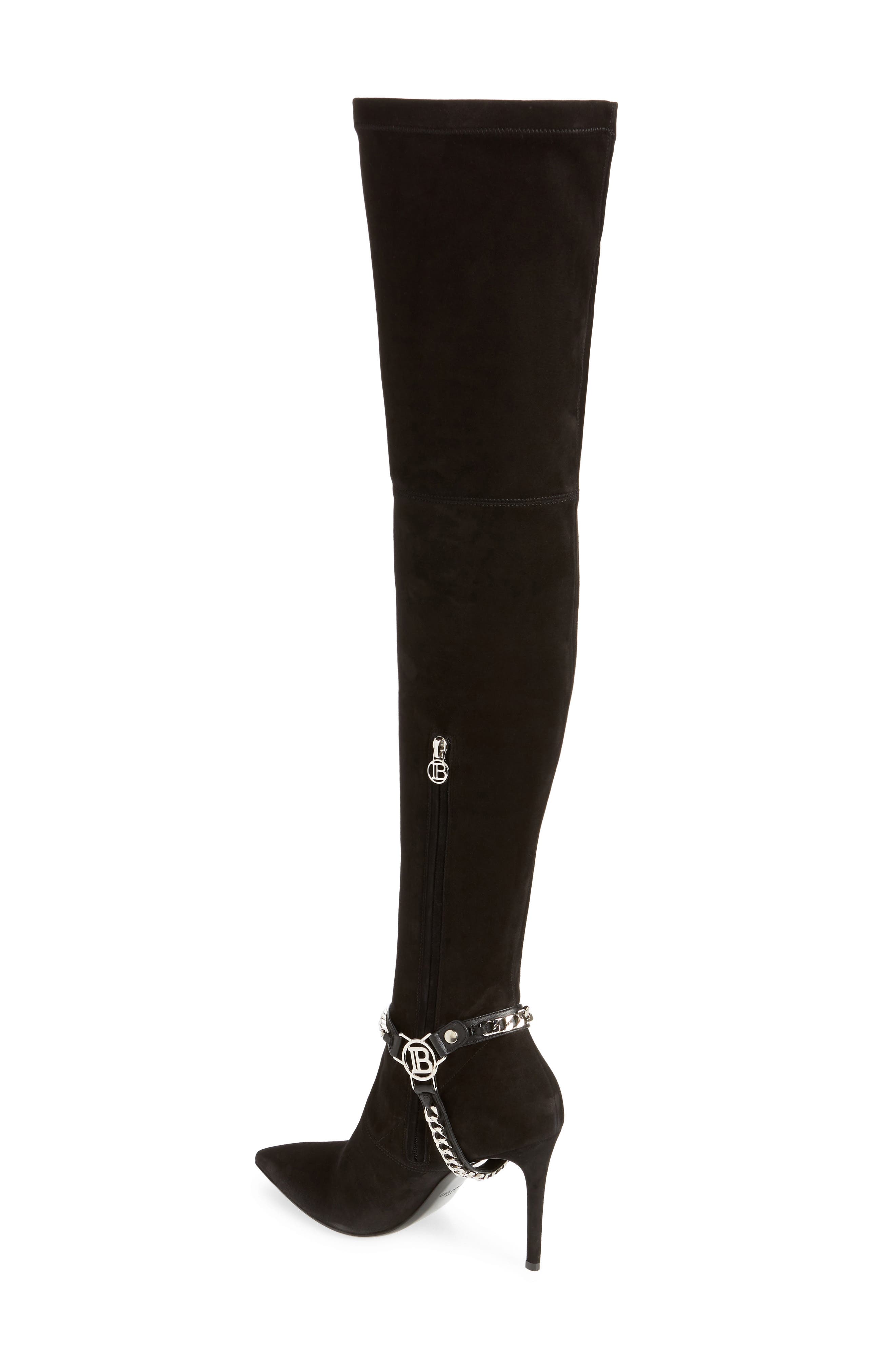 Balmain Onelya Over the Knee Boot, Alternate, color, 