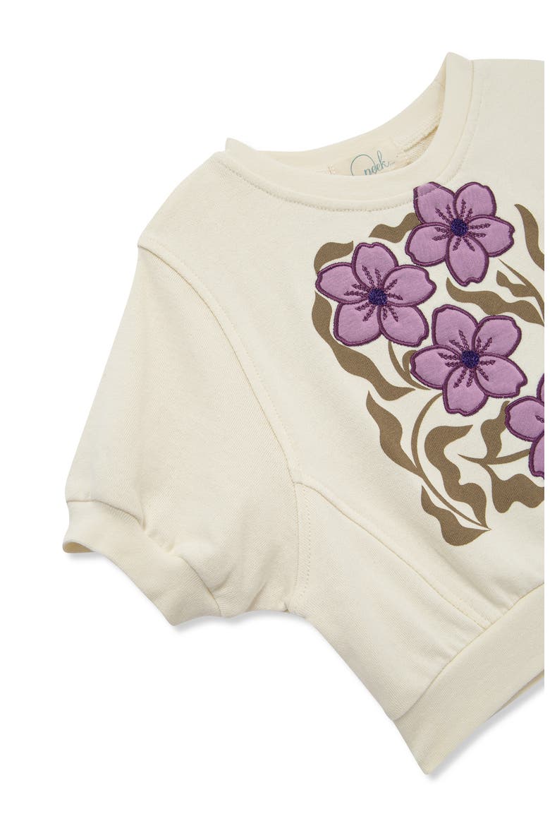 Kids' Violet Garden Top & Pants Set, Alternate, color, OFF-WHITE