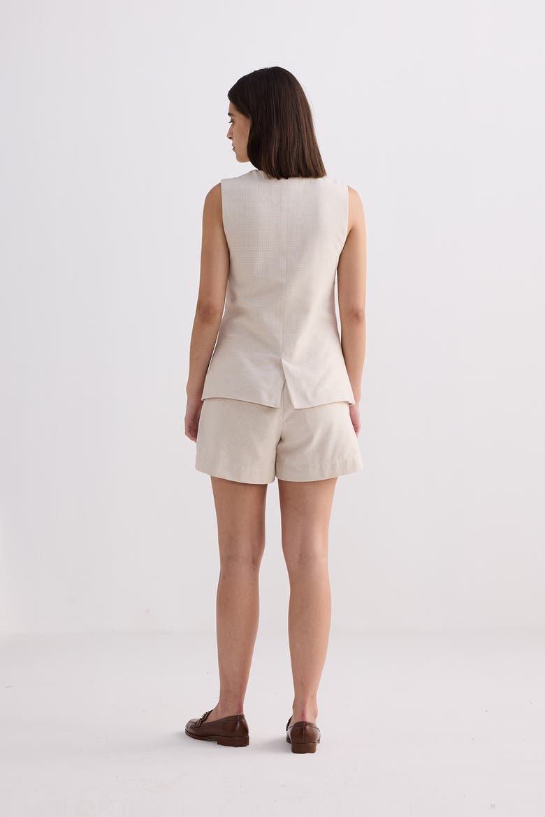 Cotton Tweed Shorts, Alternate, color, Chestnut Twist