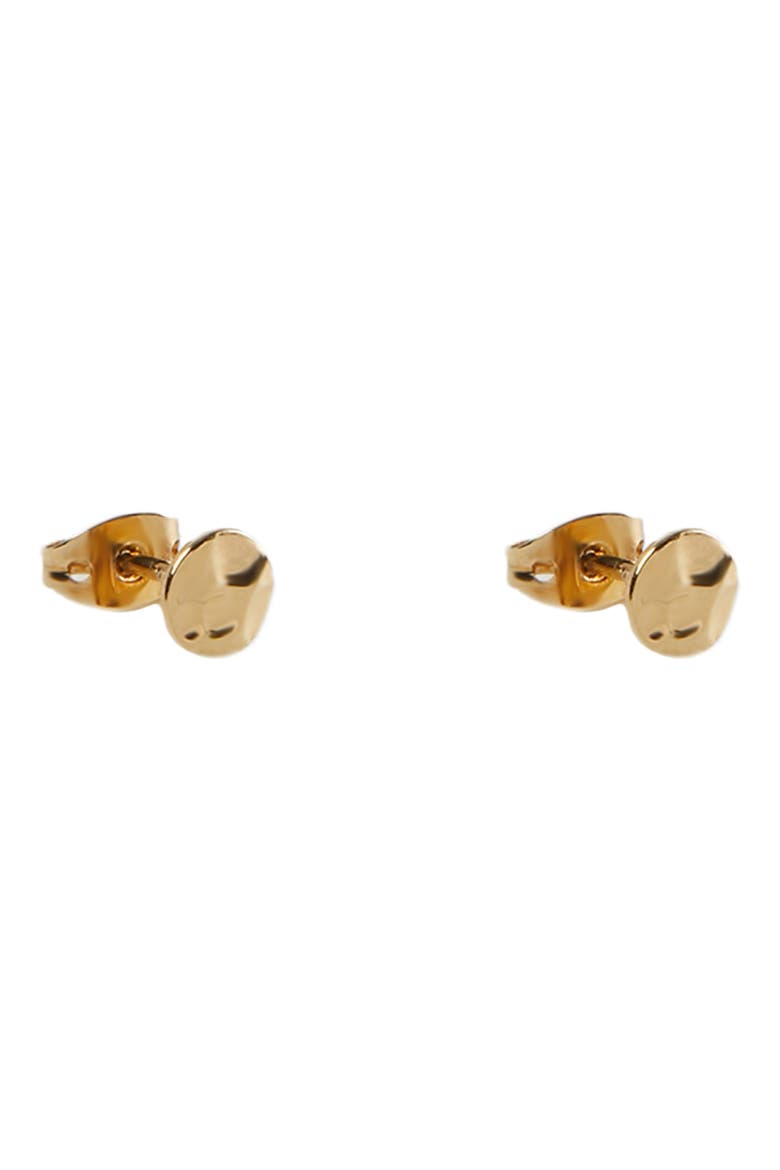 Hammered Stud Earrings, Main, color, GOLD/ SILVER