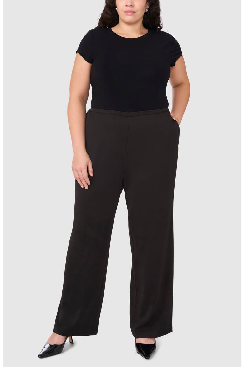 Wide Leg Pull-On Pants, Alternate, color, RICH BLACK