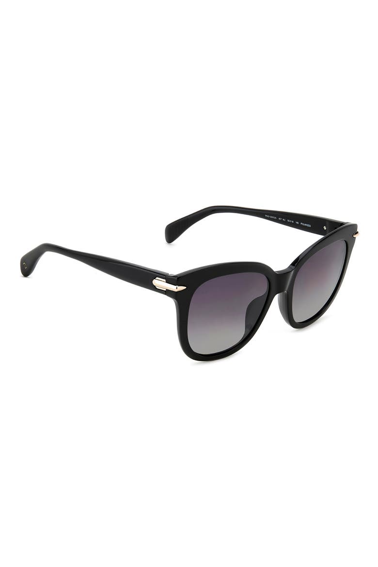 55mm Square Sunglasses, Alternate, color, BLACK