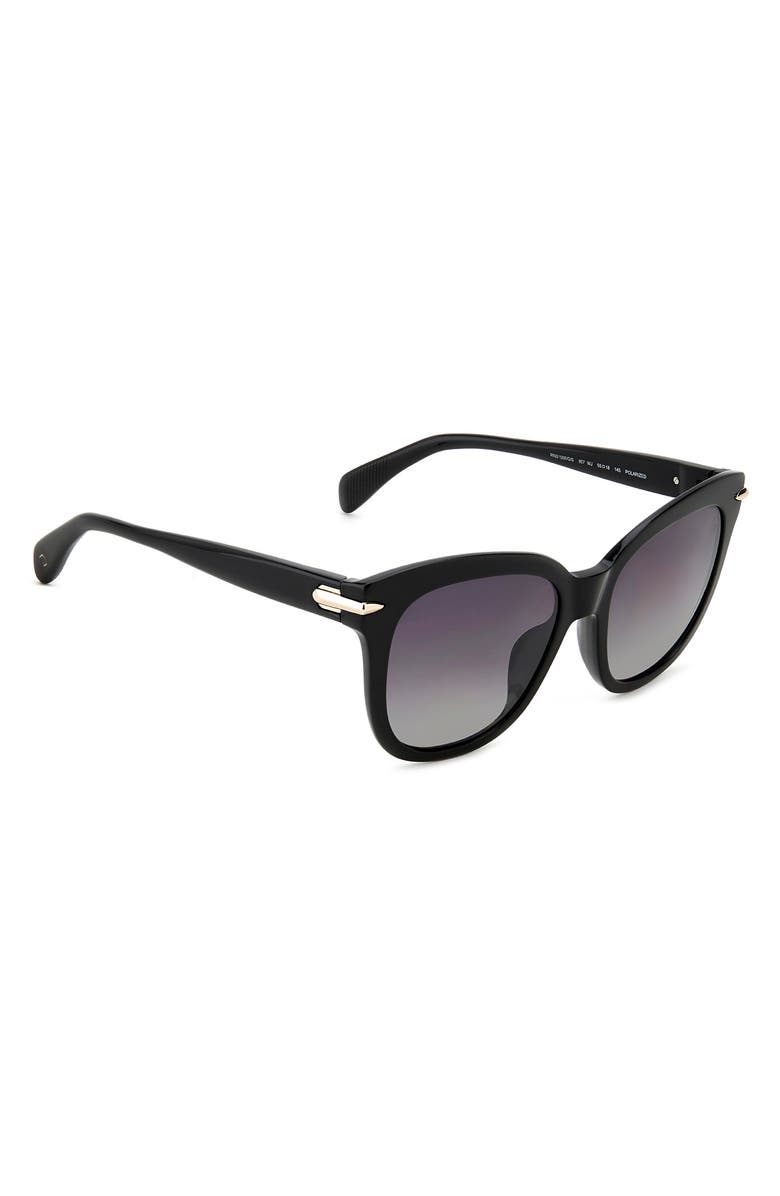 rag & bone 55mm Square Sunglasses, Alternate, color, Black