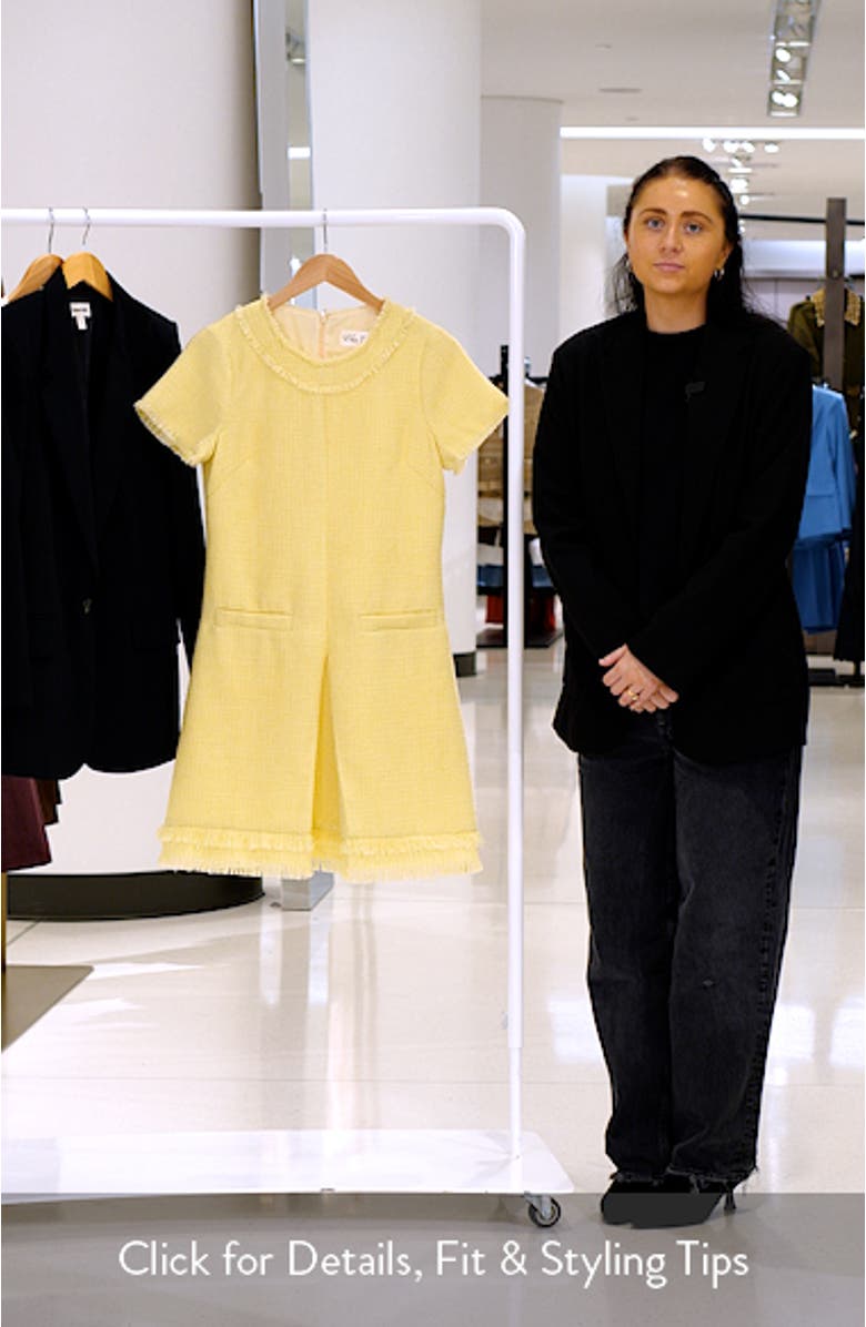 Fringe Detail Tweed A-Line Dress, sales video thumbnail