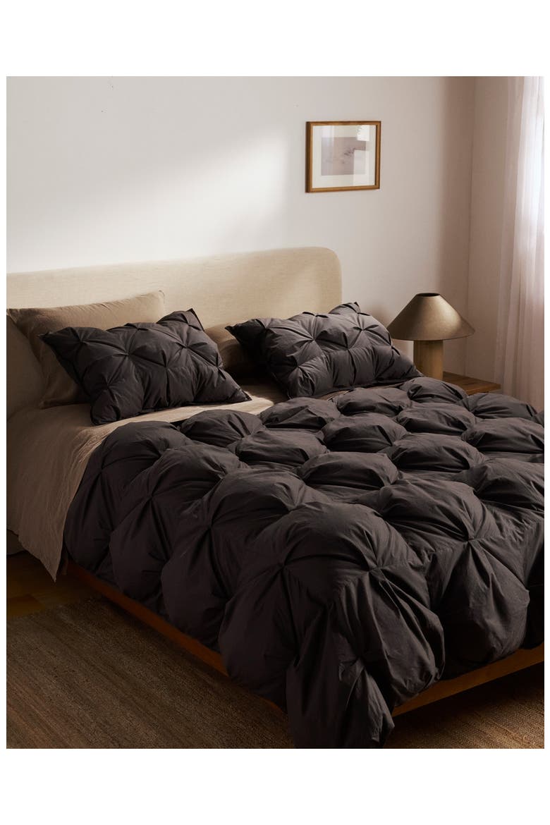 Organic Cotton Puff Sham Set, Alternate, color, ONYX